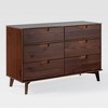 Saracina Home Mid Century Modern Groove Wood 6 Drawer Dresser - 2 of 4