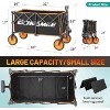 MaseiKar Collapsible Foldable Wagon with 300lbs Weight Cart Heavy Duty Folding Beach Wagon Cart with Wheels and Adjustable Handle for Camping, Garden - 2 of 4
