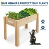 47"x30"x22" Wooden Raised Garden Bed with Stand, Elevated Planter Box with Hooks & Liner, Fir Wood Outdoor Grow Box for Vegetables, Flowers - 4 of 4