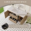 Whisen Floating Wall-Mounted Bathroom Vanity with Resin Sink, Water-Resistant Timber Cabinets and Drawers - 2 of 4