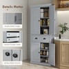 NicBex 72.5 Inch Kitchen Pantry Storage Cabinet with 4 Doors and 2 Drawers for Dining Room,Bathroom,Kitchen - 4 of 4