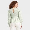Women's Long Sleeve Smocked Top - A New Day™ - image 2 of 3