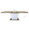 Rectangle Extendable Dining Table for 6-10 people, Modern Table with Thick Top and Sturdy Base, Ideal for Dining Room or Kitchen-Tanpinhause - 4 of 4
