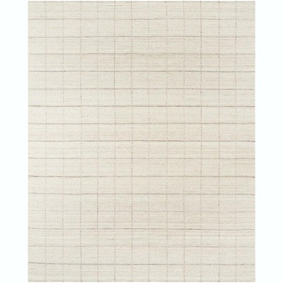 Mark & Day Ishaq 8'x10' Rectangle Woven Indoor Area Rugs Ivory: Geometric Wool, Stain-Resistant, Modern Handmade Decor