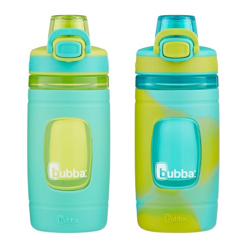 Ello 16oz 2pk Plastic Stratus Kids' Water Bottles Gray/blue : Target