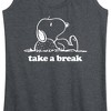Women's - Peanuts - Take A Break Graphic Racerback Tank - 2 of 4