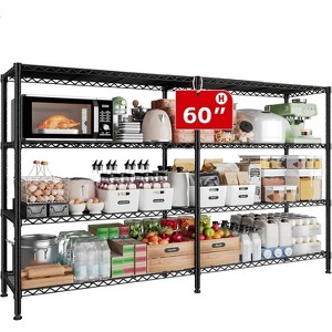 HOMDOX 4-Tier Heavy Duty Metal Storage Rack, 60"W x 14"D x 60"H Adjustable Wire Metal Shelves for Storage, 1200LBS Free Standing Storage Shelf Units - 1 of 4