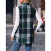 Coolmee Plaid Vest for Womens Casual Sleeveless Flannel Jacket Lapel Button Down Shirt with Pockets - 3 of 4