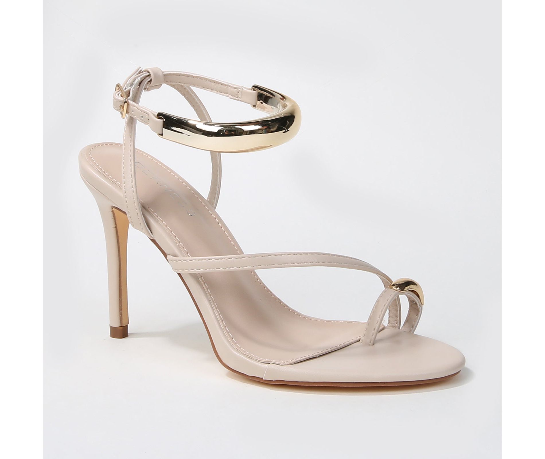 Berness Women's Harmonie Metal Hardware Pointed Toe Heel Sandals