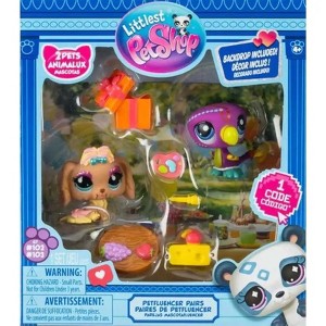 Littlest Pet Shop Petfluencer Pairs Garden Party Figure Set, Lhasa Apso ...