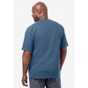 KingSize Men's Big & Tall Lightweight Stretch Mesh Pique Crewneck - 3 of 4