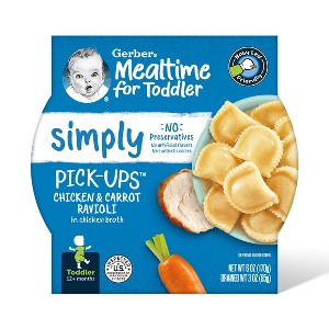 Gerber Toddler Pasta Pick-Ups Chicken & Carrot Ravioli Baby Meals - 6oz - 1 of 4