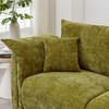 98.5" Linen 3-Seater Sofa with Soft Armrests & Pillows - 4 of 4