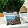 Stupell Industries Coastal Flowers with Seascape Outdoor Decorative Throw Pillow, 14 x 20 - 3 of 3