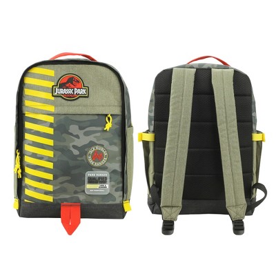 Jurassic Park Logo 16” Tan & Camo Backpack