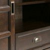 54" Solid Wood Tall Transitional TV Media Stand with Two Central Drawers, Ladder Framed Doors and Cord Management for Living Room and Bedroom - 3 of 4