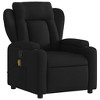 vidaXL Black Fabric Massage Recliner Chair-Manual Recline-Vibration Massage-Padded Seating-Cup Holders - 3 of 4