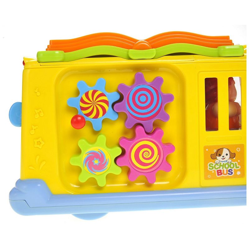 Insten Learning School Bus Toy With Flashing Lights & Sounds for Toddlers Education, 3 of 9