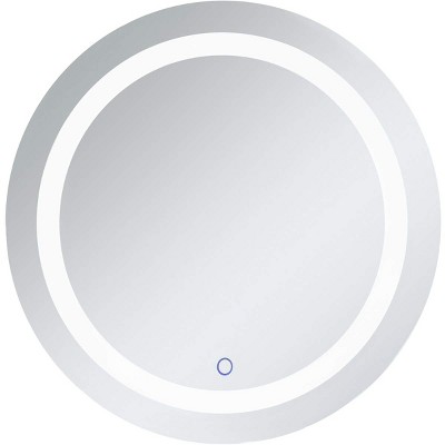 Elegant Lighting Helios 28 inch Hardwired LED mirror with touch sensor and color changing temperature 3000K/4200K/6400K