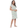 Casual Nights Women's Super Soft Yummy Nightshirt, Short Sleeve Nightgown, Night Dress with Fun Prints & Patterns - 2 of 4