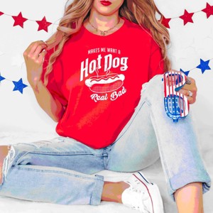 Simply Sage Market Makes Me Want A Hot Dog Real Bad Solid Garment Dyed Tee - 1 of 4