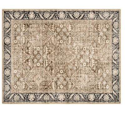 Lahome Grasso Vintage Machine Washable Area Rug-Soft Low-Pile Carpet for Living Room, Bedroom, or Entryway