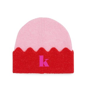Personalization Mall Melody Scallop Embroidered Knit Beanie Hat - 1 of 1