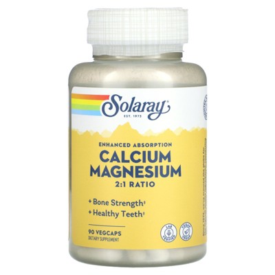 Solaray Enhanced Absorption Calcium Magnesium, 90 VegCaps