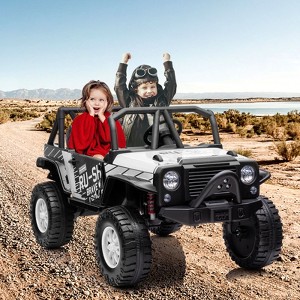 24V Kids Ride-On Truck Car, 2-Seater Electric Vehicle with Remote Control, 19" Extra Wide Seat, USB, Spring Suspension - 1 of 4