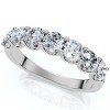 Pompeii3 1Ct TW Diamond U Prong 7-Stone Wedding Ring 14k Gold or Platinum Lab Created - 3 of 4