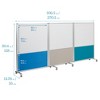 ECR4Kids Mobile Dry-Erase and Flannel Split Room Divider, 3-Panel - 2 of 4