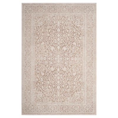 8'X10' Floral Loomed Area Rug Cream/Beige - Safavieh