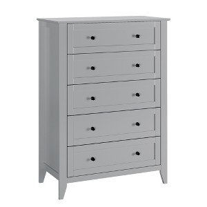 5 Drawer Wood Dresser, Modern Chest of Drawers for Bedroom, Side Table for Living Room, Hallway, Entryway - 1 of 4