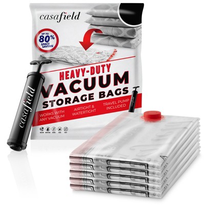 Casafield 15 Vacuum Storage Bags For Clothes And Blankets, Variety Pack  With Hand Pump, Space Saving Compression Bags : Target