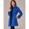 Allegra K Women's Collar Long Sleeve Single Breasted Winter Long Coat - 2 of 4