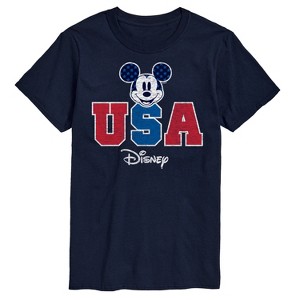 Men's - Disney - Mickey Mouse USA Head Short Sleeve Graphic T-Shirt - 1 of 4