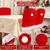 Christmas Chair Covers,Red and White Santa Claus Hat Chair Back Cover Christmas Chair Slipcovers for Xmas Kitchen Dinning Room Bar Decoration - 2 of 4