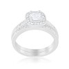 Slickblue Round Cut Halo Engagement Ring in Clear Cubic Zirconia, Infinity Design, Sizes 5-10 - 3 of 4