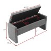 NicBex 47.25" Modern Storage Ottoman Bench,Foot Rest with Hidden Compartment,End of Bed Storage Bench for Bedroom,Living Room,Bedroom Furniture - 2 of 4