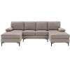 Racxily Upholstered Modular Sectional Soafa, Sectional Couches for Living Room, U-Shaped Sofa Couch with 2 Ottomans - 3 of 4
