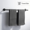 WOWOW 36 in. Stainless Steel Wall Mounted Single Towel Bar in Brushed Nickel - 2 of 4