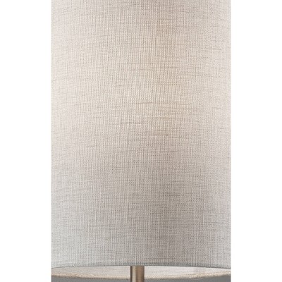 Modern Black and Brass Touch Sensor Desk Lamp with Fabric Shade