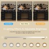 USIKEY 43.3" Vanity Desk with Large Lighted Mirror, Makeup Vanity Table with 7 Drawers & 10 Lights Bulbs, 3 Lighting Colors - 4 of 4