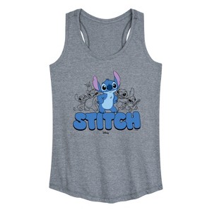 Women's - Disney - Stitch Group Graphic Racerback Tank - 1 of 4