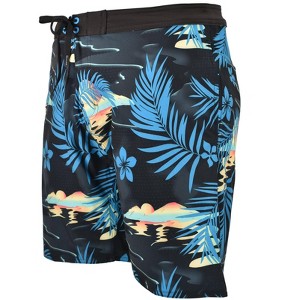 Burnside Board Short Men's Quick Dry Tropical Sunset Print - 1 of 3