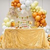 Wikineon Sparkly Drape Tablecloth Gold Tablecloths Sequin Fabric Table Cloth for Ceremony Party Halloween 50x80 Inch - 4 of 4
