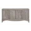 Treasure Trove Accents 4 Door Credenza Carbondale Gray: Adult-Size, No Assembly, MDF & Pine, Divided Storage - 2 of 4