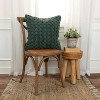 20"x20" Oversize Solid Textured Poly Filled Square Throw Pillow Green - Rizzy Home: Cotton Woven, Indoor Use, Removable Cover - image 2 of 4