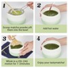 Matcha Whisk Set 7 Pcs - Ceramic Bowl & Bamboo Whisk/Holder, Gradient Design Matcha Kit with Bamboo Scoop, Stainless Steel Sifter, Tea Towel - 3 of 4