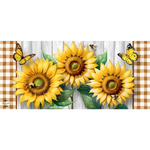 Briarwood Lane Summer Sunflower Duo Mini Mat 22x10 Indoor Outdoor For Summer Doormat - 1 of 2